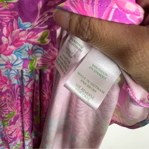 Lilly Pulitzer Anchorage Faux Wrap Floral Midi Dress Size M - Picture 13 of 13